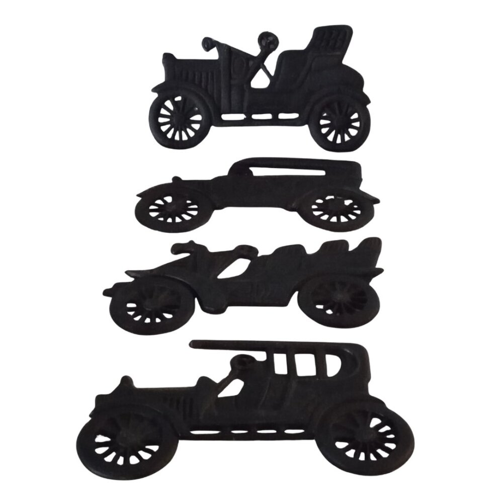 Vintage Cast Iron Antique Car Wall Hangers - Decor